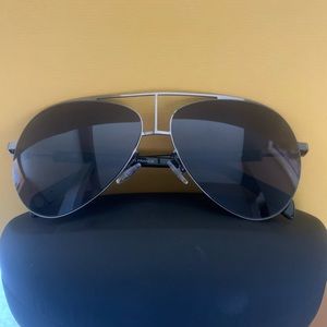 Balmain Gun Metal Aviator sunglasses NEW unisex
